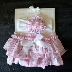 Ruffle Diaper Cover & Headband
